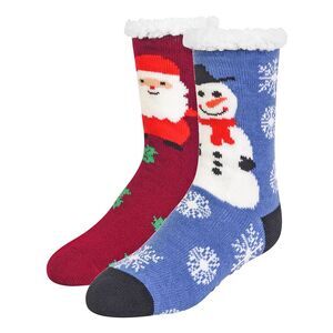 Santa & Frosty 2-Pack Slipper Socks